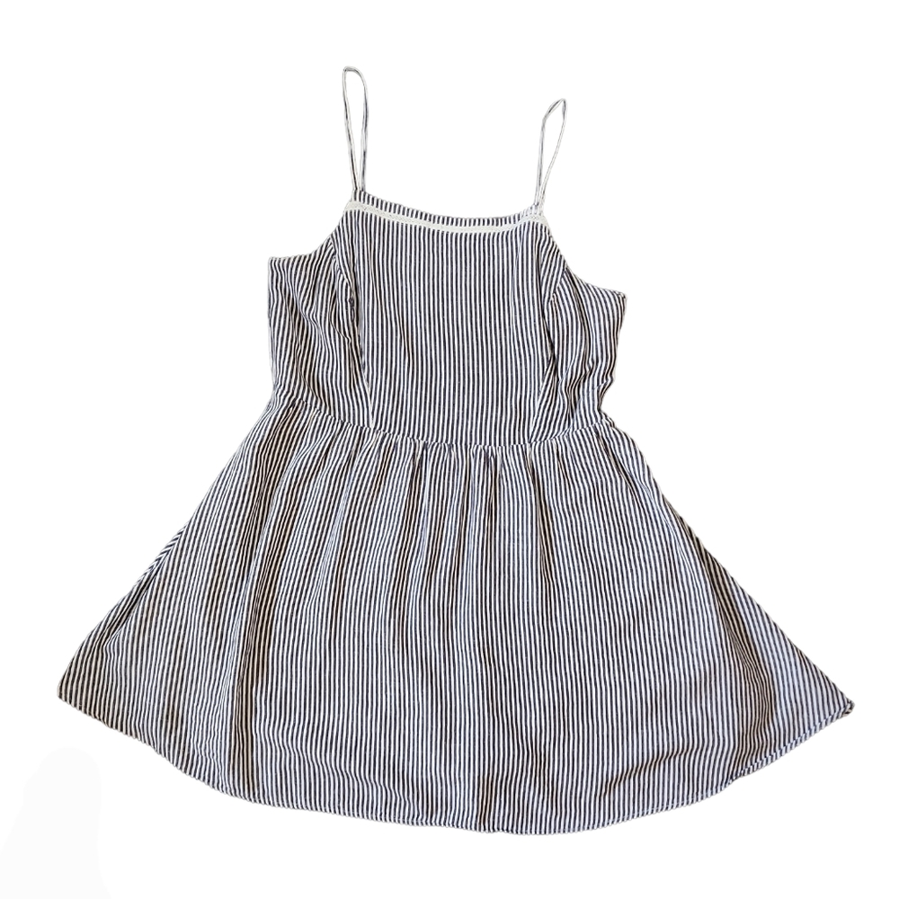 Old Navy Blue And White Pinstripe Dress Size XL